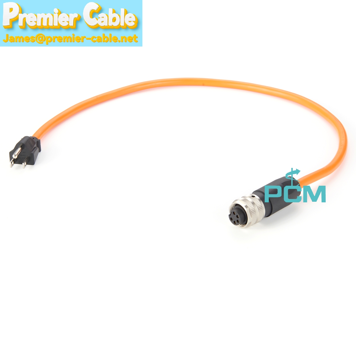 NEMA 5-15P to 7/8" Circular Connector Power Cable